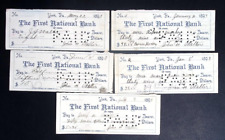 The First National Bank York PA 1893 5 Checks picture