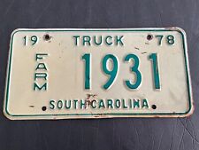 1978 South Carolina Truck Farm License Plate Tag 1931 picture