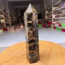 435g WOW Natural Rare Pietrsite Crystal Obelisk Quartz Tower Point Healing Y697 picture