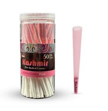 Kashmir Pre Rolled Cones 1 1/4 Pink Natural Rolling Papers 50 Ct in Jar picture