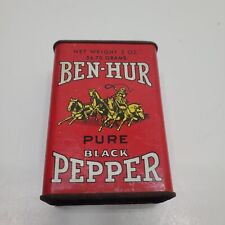 Ben-Hur Pure Black Pepper Spice Tin  2 oz. Vintage picture