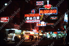 Sl85 Original Slide 1972 Japan street scene neon lights 486a picture