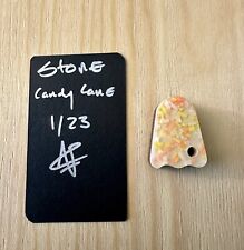 New EDC BOOS Stone - Candy Cane.  Resin & Micarta. GLOWS. Rare EDC. picture