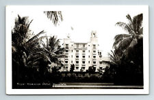 RPPC Postcard Honolulu HI Hawaii Royal Hawiian Hotel & Palm Trees picture