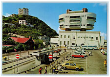 c1960's View of Peak Tower Restaurant Hong Kong Vintage Unposted Postcard picture