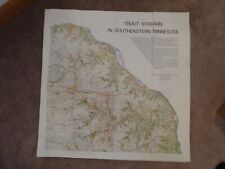 Vtg 1973 TROUT STREAMS IN SOUTHEASTERN MINNESOTA Map for Fishing Area Locator picture