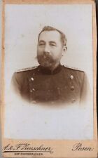 1860-1869 ID'd on Back Prussian Military Man CDV Posen Zeuschner Photo  picture