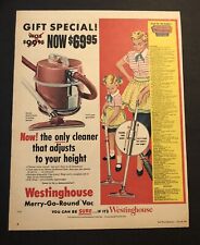 1955 Westinghouse Merry-Go-Round Vacuum Magazine Print Ad picture
