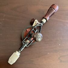 Vintage Hand Crank Egg Beater Drill Wood Handle CRAFTSMAN 107.1 OLD picture