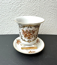 Vintage LJ Porcelain Footed Cup & Saucer Dish  Floral Made In Japan E15 picture