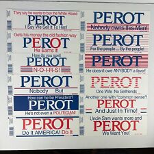 Ross Perot For President Unused Political Bumper 12 Sticker Lot RARE picture