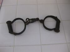 Antique Iron Metal Leg Cuff Restraints Handcuffs No Key picture