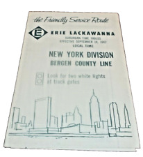 SEPTEMBER 1967 ERIE LACKAWANNA FORM 7 BERGEN COUNTY LINE PUBLIC TIMETABLE picture