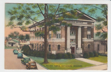 Postcard MS Hattiesburg Mississippi Masonic Temple c.1944 G7 picture