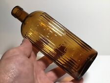 Beautiful Antique Swirly Two Tone Amber Jeyes Fluid Poison Bottle. picture