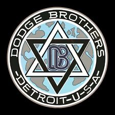 Dodge Brothers Detroit U.S.A. - Vintage 1934 Emblem Sticker Decal picture