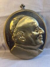 Vintage The Good Pope John XXIII Metal Bust Wall Plac Religious Saint Figure picture