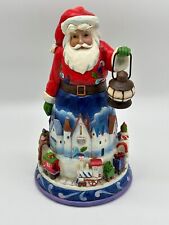 Jim Shore 4042963 Christmas is Coming Round Santa Holding Lantern w/ Train 2014 picture