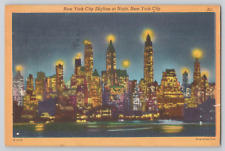 Postcard New York City Skyline At Night, New York picture