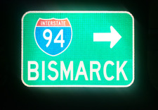 BISMARCK Interstate 94 route road sign - North Dakota, Minot, Jamestown, picture