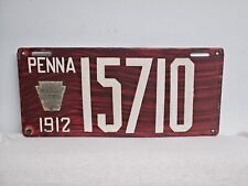 1912 Pennsylvania Porcelain License Plate picture