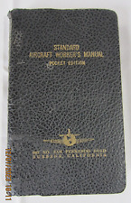 Vintage 1941 WWII Standard Aircraft Workers Manual Pocket Edition 6th Ed. picture