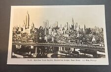 1930's NYC Postcard RPPC Mid-New York Skyline picture