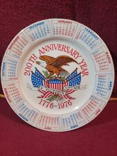 Vintage 200th Anniversary Collector Calendar Plate 1776-1976 by Spencer Gifts picture