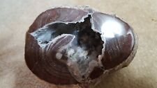 Large 2Lb 7.6 oz Dugway Geode/ Bluish Grey, White, Green Calcite Nodules Inside  picture