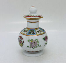 Vintage Ceramic Chinese Sauce Wine Bottle Painted Floral Bouquet Art Design X1 picture