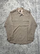 VTG Early WW2 ARMY Officers Military Gabardine Chinstrap Shirt Advance 1930s 40s picture