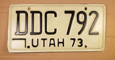 Vintage 1973 Utah License Plate Tag. # DCC-792 picture