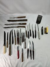 Huge Lot Vintage Kitchen Utensils Knives Edlund Ecko Chromium Butchers Blade picture