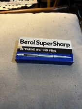 NOS BEROL SUPER SHARP ULTRAFINE WRITING PENS “RED” ONE DOZEN picture
