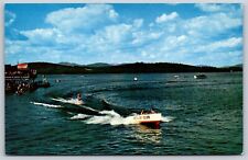 Postcard Water Skiing on Lake Winnipesaukee, The Weirs NH A81 picture
