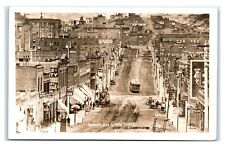 Postcard Bennett Ave, Cripple Creek CO Colorado trolley c1930's RPPC L11 picture