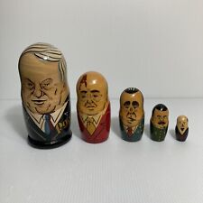 Russian President Nesting Dolls  Set of 5 Soviet Leaders Matryoshka picture