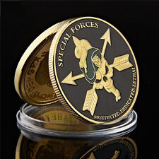 U.S.A Gold Plated Coin Army Special Forces Green Berets Challenge Coins Souvenir picture