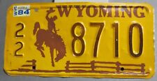 VTG 1984 WYOMING License Plate - # 