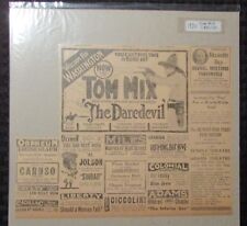 1920 TOM MIX The Daredevil / Al Jolson / Caruso 10x8