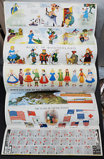 1939 ADVERTISING POSTER, RICHMOND SCHOOL FURNITURE CO. BOY SCOUTS LOGO Signaling picture