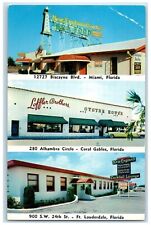 c1950's New England Duster Houses Ft. Lauderdale Florida FL Multiview Postcard picture