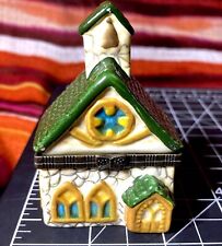 Vintage Church Limoges Style Hinged Trinket Box picture