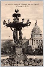 Vtg Washington DC Bartholdi Fountain Capitol Botanical Gardens 1910s Postcard picture