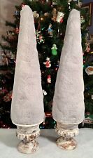 World Market 19” Silver / Gray FAUX FUR POTTED TREES: Table Decor • Christmas picture