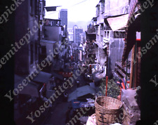 Sl65  Original slide 1960's ? Hong Kong aerial view street skyline 580a picture