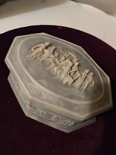 Genuine Incolay Stone Blue Music/Jewelry Box Garden Party picture