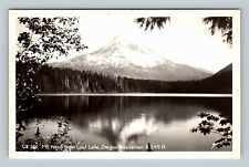 RPPC Mt Hood OR, View From Lost Lake, Oregon Vintage Postcard picture