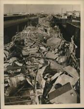 1940 Press Photo A trainload of scrap metal awaits sorting in France - nox46973 picture
