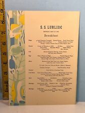 1941 S.S. Lurline Cruise Line Breakfast Menu May 19 picture